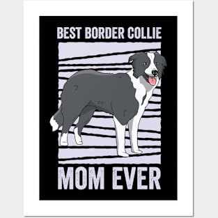 Best Border Collie Mom Ever Funny Dog Posters and Art